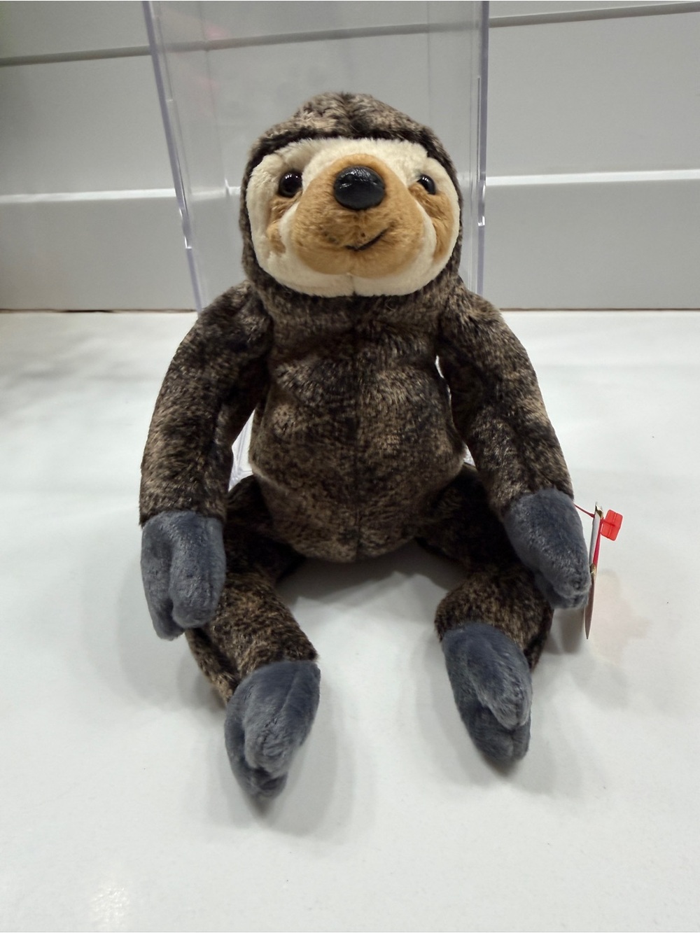 TY Beanie Baby “Slowpoke” Plush Sloth Stuffed Animal - Brown & Gray